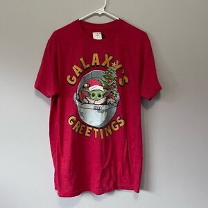 Star Wars "Galaxy Greetings" Holiday T-Shirt Size L  NWT!